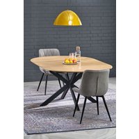 Кухонный стол Halmar Acord 120-200/120/75 (натуральный/черный)