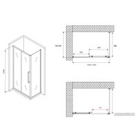 Душевой уголок Abber Schwarzer Diamant AG30130MH-S75M в Могилеве
