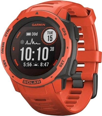 Умные часы Garmin Instinct Solar (красное пламя)