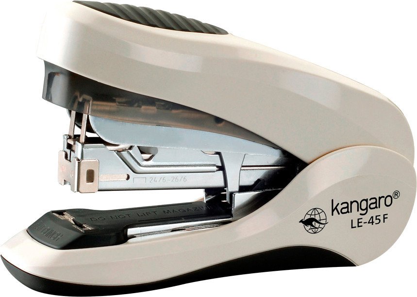 

Мини степлер Kangaro LE-45F + скобы 24/6, 24/8, 26/6, 26/8 30-40 л (бежевый)
