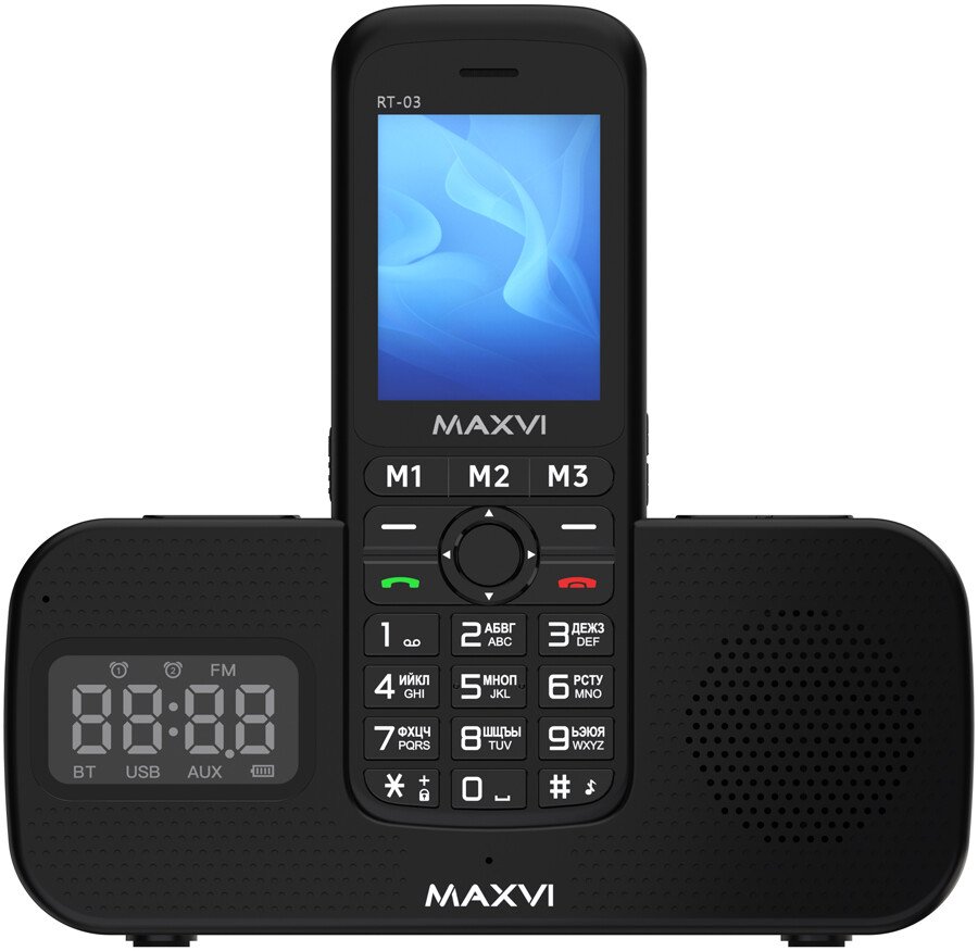 Кнопочный телефон Maxvi RT-03 (черный)