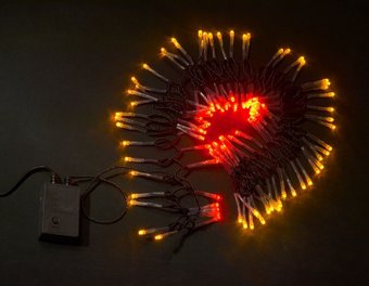 Светодиодная гирлянда IQLED С контроллером 240В 5 м светодиод красный/желтый