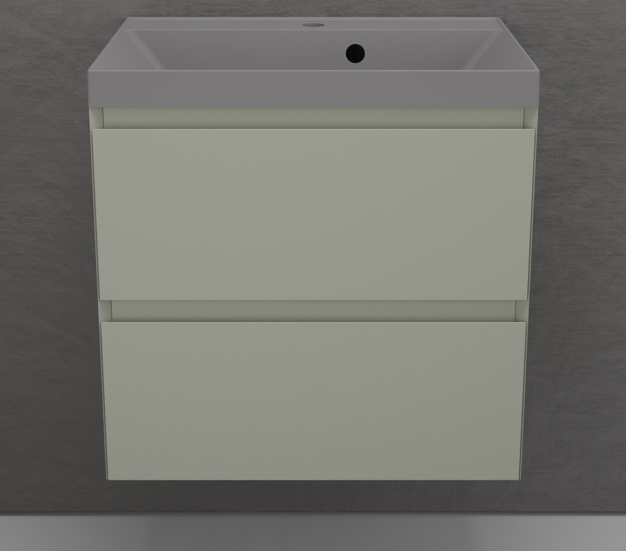 

Symbolite Тумба под умывальник Манхэттен 60 Plus 2 ящика + Asti 60x45 (подвесная, олива/серый шелк)