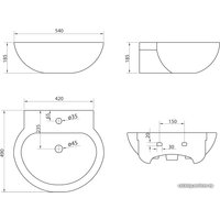 Умывальник BelBagno Sabrina BB122L