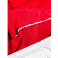 Подвесной диван M-Group Лежебока 11180106 (с белым ротангом/красная подушка)