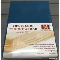 Постельное белье Альвитек Трикотажная на резинке 180x200x20 ПТР-МВ-180(180) (морская волна)