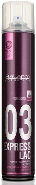 Лак Salerm Cosmetics для волос ультрабыстрой фиксации с сухим эффектом Express Lac Pro Line 650 мл