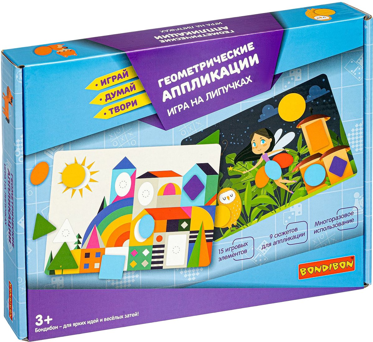 

Развивающая игра Bondibon Геометрические аппликации ВВ4553