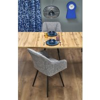 Кухонный стол Halmar Qubik 80-200/80/76 (дуб артизан/черный) в Гродно