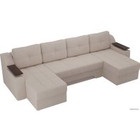 П-образный диван Лига диванов Сенатор 28923 (рогожка, бежевый)