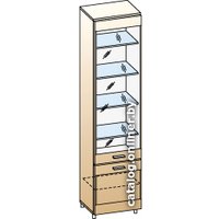 Шкаф-пенал Лером Камелия ШК-2644 (ясень асахи - комбинированный)