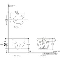 Унитаз подвесной Aquanet Rimless Cetus 2.0 W LX-1901