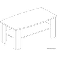 Журнальный столик Anrex Riche 110x60 (дуб артисан)