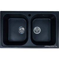 Кухонная мойка Granrus GR-785 W (черный)