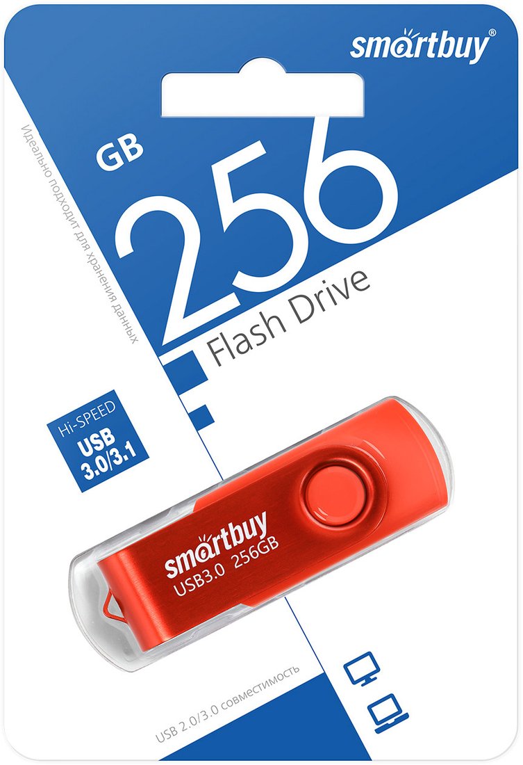 

USB Flash SmartBuy Twist 3.0 256GB (красный)