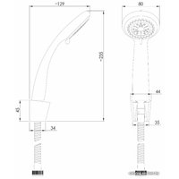 Душевая лейка Rubineta Delta 625018