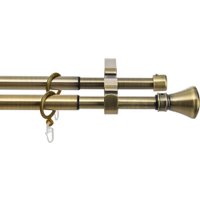 Карниз для штор Sundays Home Люксор Раздвижной 16/19мм 2-х рядный (антик, 1.6-3м)