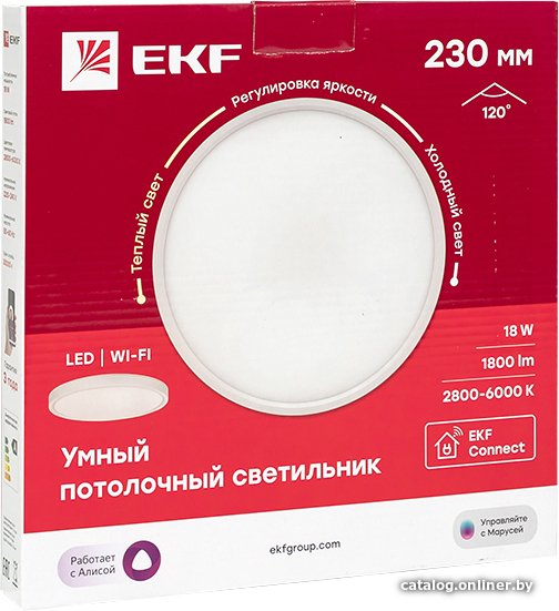 Светодиодная панель EKF 230 мм 18W Connect