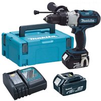Ударная дрель-шуруповерт Makita DHP451RTJ (с 2-мя АКБ, кейс)