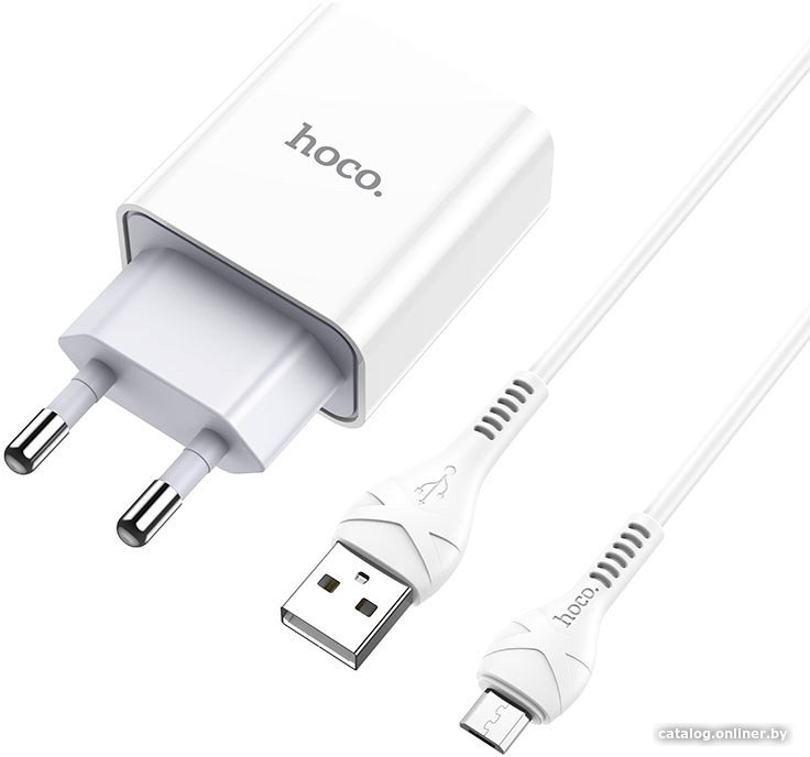 Сетевое зарядное Hoco C81A microUSB (белый)