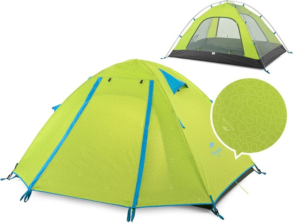 Кемпинговая палатка Naturehike P-Series NH18Z022-P 210T/65D (светло-зеленый)
