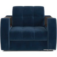 Кресло-кровать Мебель-АРС Барон №3 (велюр, темно-синий Luna 034)