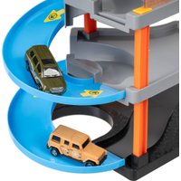 Детские автотреки, трассы Labalu 3-уровневый с дорогой и автомобилями P9488A-1 (желтый, 2 машинки)