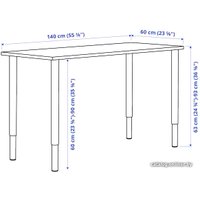 Стол Ikea Лагкаптен/Олов 594.174.88 (черно-коричневый/черный)