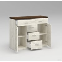 Комод Миркомодоф Милтон 9 (дуб крафт белый/орех темный)