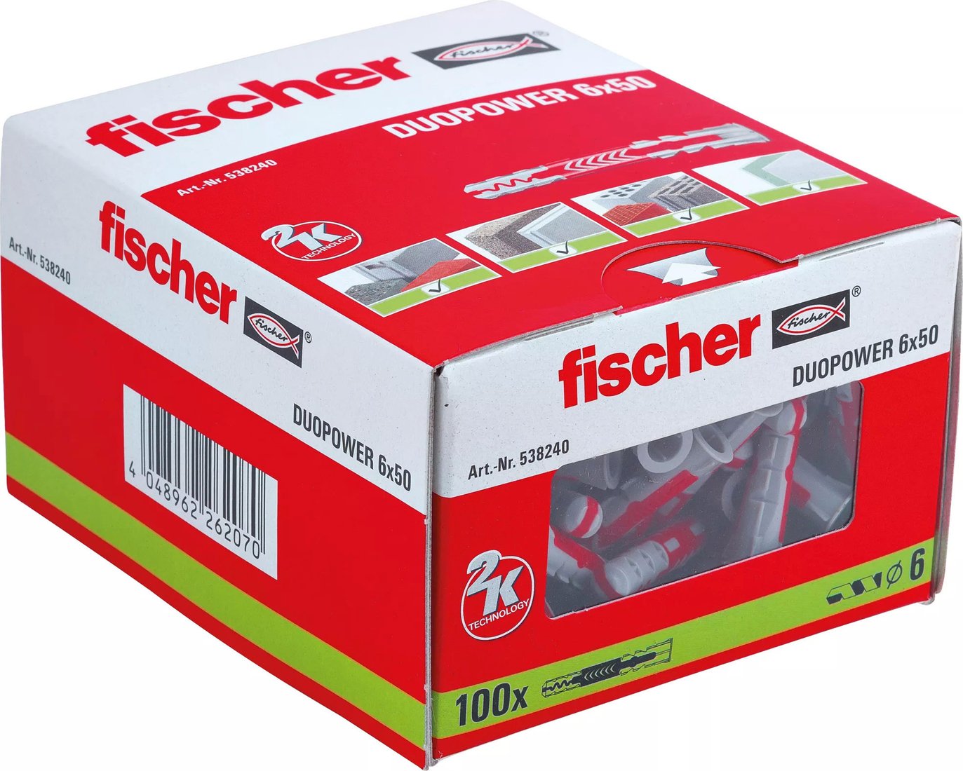 

Дюбель универсальный Fischer DuoPower 6 x 50 538240 (100 шт)