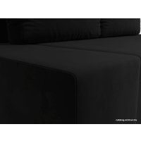 Диван Лига диванов Сан Марко 114023 (микровельвет, черный)