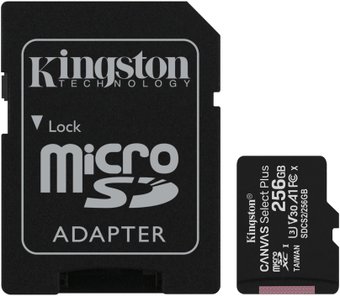 Kingston Canvas Select Plus microSDXC 256GB (с адаптером)