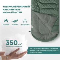 Спальный мешок RSP Outdoors Sleep 350 BIG L (зеленый, молния слева)