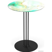 Журнальный столик Sheffilton SHT-CT55/H43 (лазурно голубой/черный муар)