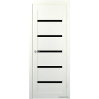 Межкомнатная дверь Юркас Stark ST8 ДО 70x200 (айс/lacobel черный лак)