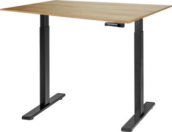 Стол ErgoSmart Manual Desk Compact FR 1200х650х25 мм (ЛДСП дуб натуральный/черный)