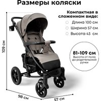 Коляска прогулочная «книга» Bubago Model One BG 173-4 (бежевый)