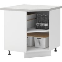 Шкаф напольный Mio Tesoro Пасадена ШНУ 850 угловой (белый/белый бриллиант)