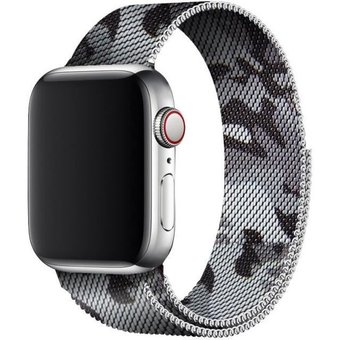 Rumi Milanese loop металлический для Apple Watch 42/44/45mm (серый камуфляж)