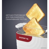 Тостер Polaris PET 0720 (белый/красный)