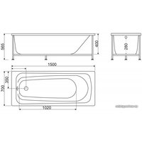 Ванна BelBagno BB102 150х70