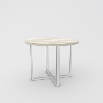 Hype Mebel Раунд раздвижной 100x100 (белый/древесина белая)