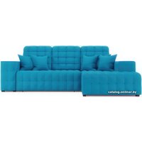 Угловой диван Мебель-АРС Мадрид правый (синий)