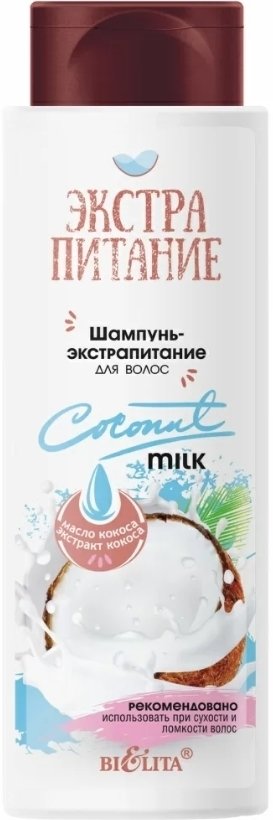 

Шампунь Belita Шампунь-экстрапитание для волос Coconut Milk 400 мл