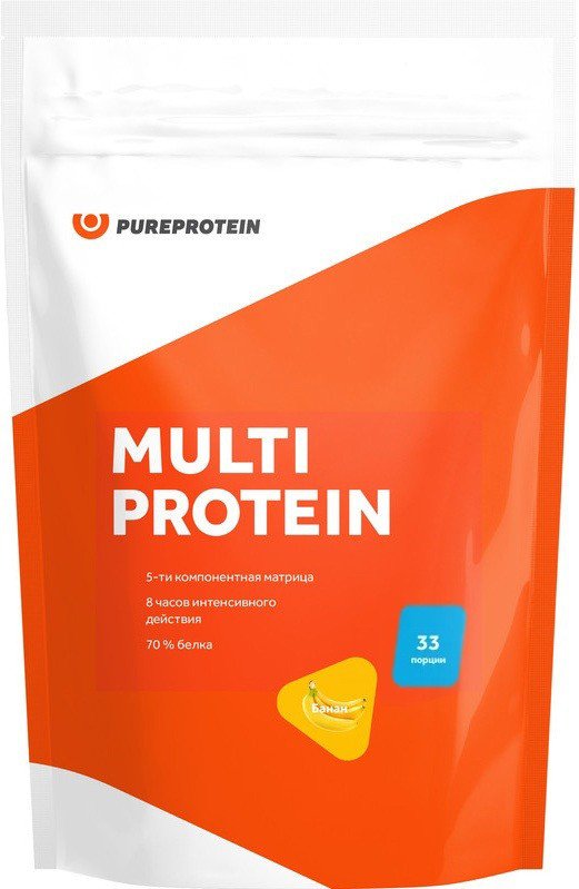 

Протеин сывороточный (изолят) Pureprotein Multi Protein (1000 г, банан)