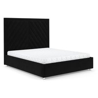 Кровать Мебель-АРС Мишель 140 (велюр черный НВ-178 17)