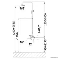 Душевая система  Hansen 33032F