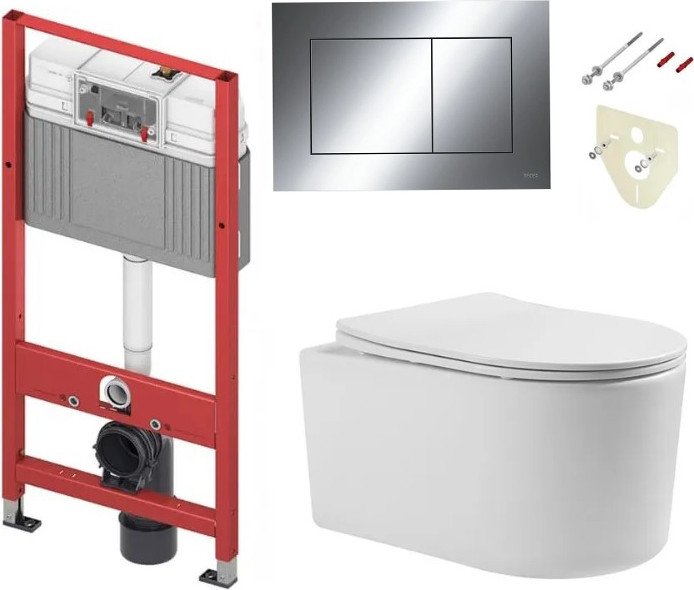 

Унитаз подвесной Grado GD-W204T + TECE Kit 9400412 (с кнопкой смыва)