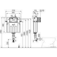Инсталляция для унитаза Alcaplast AM112 Basicmodul