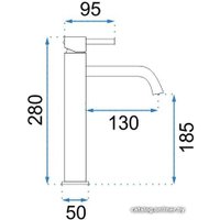 Смеситель Rea Lungo REA-B9409 (светлое золото)